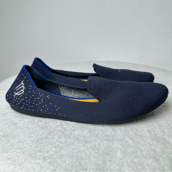 Rothy's  Limited Edition Zodiac Astrology Virgo Loafer Navy Slip On Shoes SizeW6 - Picture 4 of 16